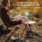 WESTTUNE Ultralight Folding Camping Table with Light Stand