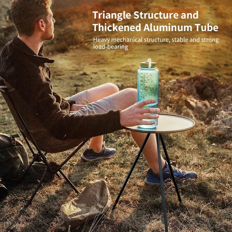 WESTTUNE Ultralight Folding Camping Table with Light Stand
