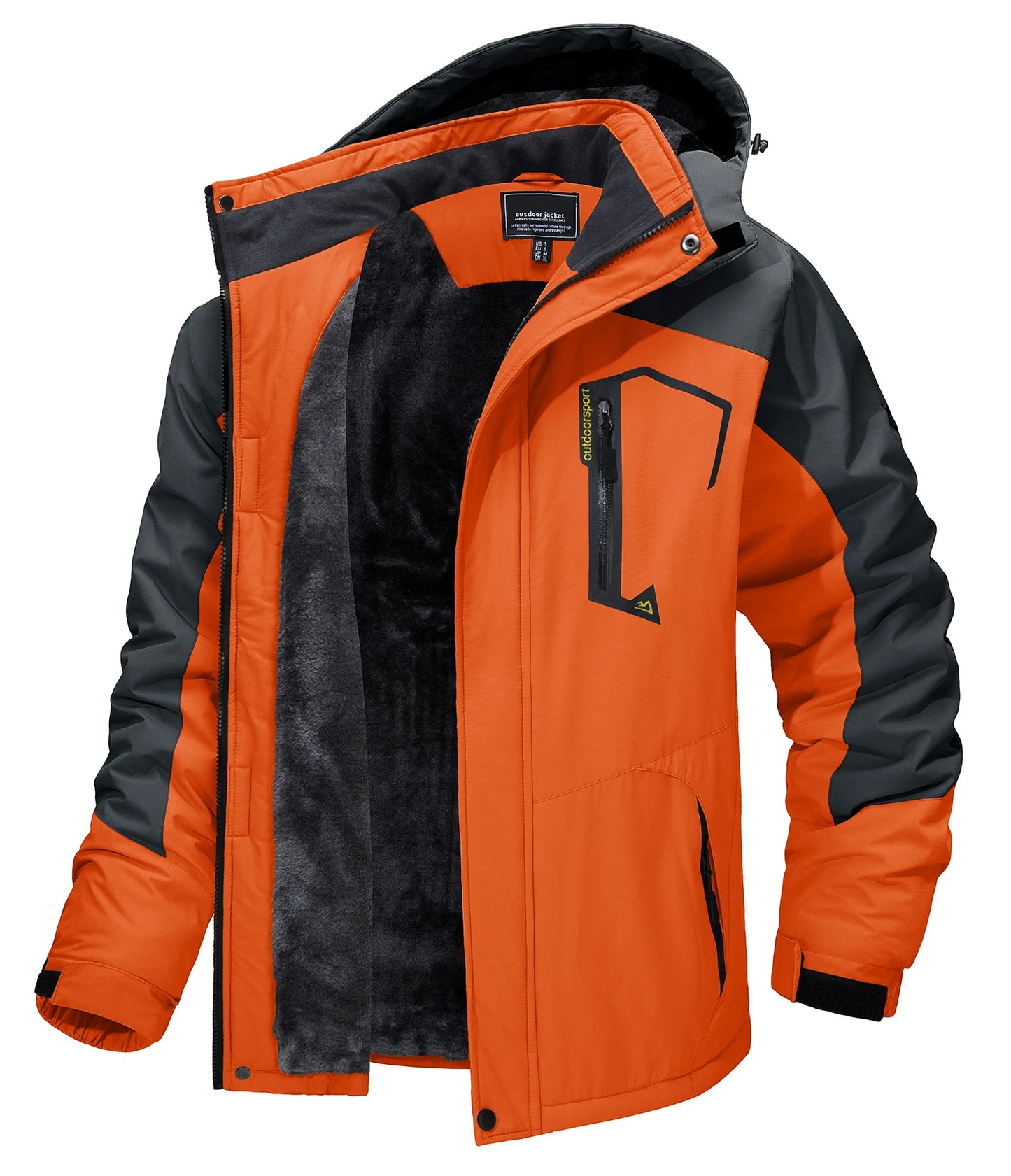 TACVASEN Fleece Lining Mountain Jackets Mens Hiking Jackets