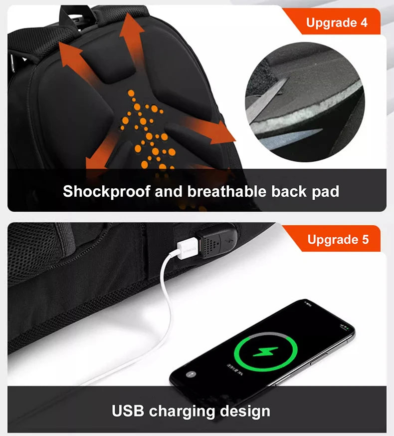 2024 Waterproof Laptop Backpack – 17/20 Inch Airplane Travel & School Bag