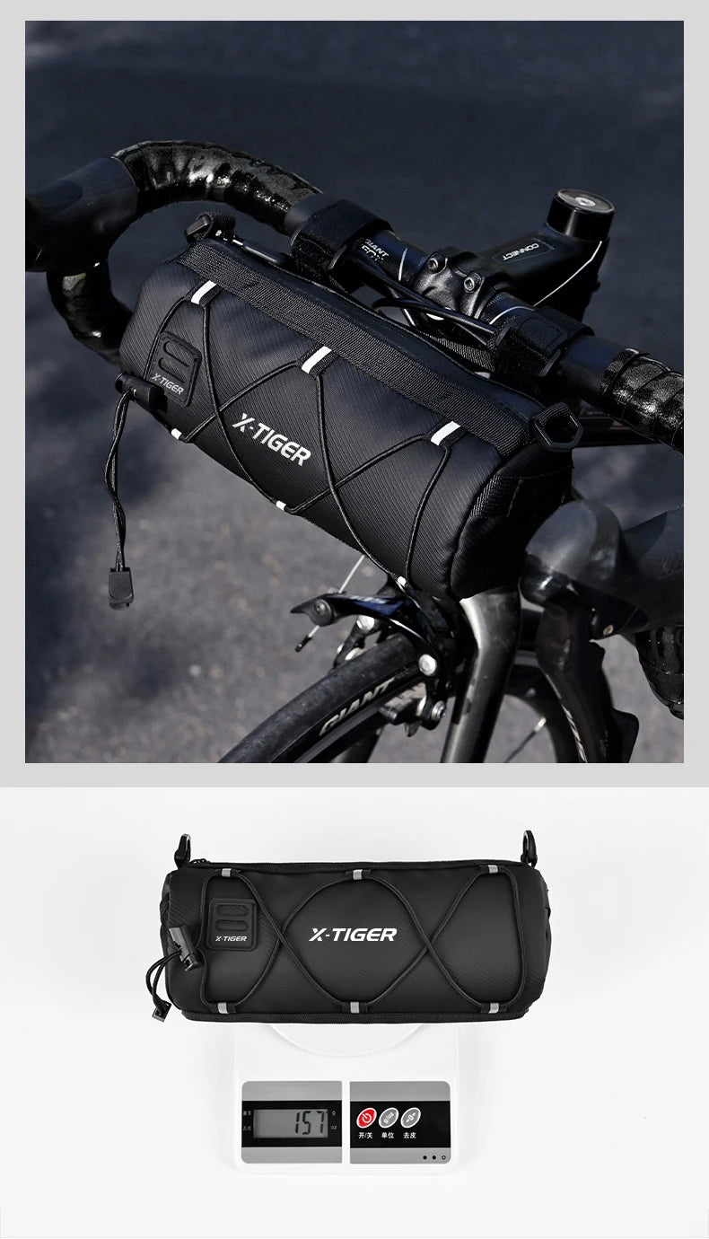 X-TIGER Bike Bag – Portable Handlebar & Frame Tube Bag with Large Capacity