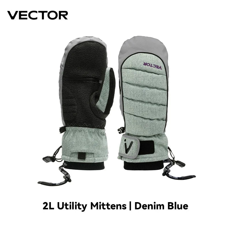 VECTOR Half-Detachable Inner Five-Finger Ski Gloves