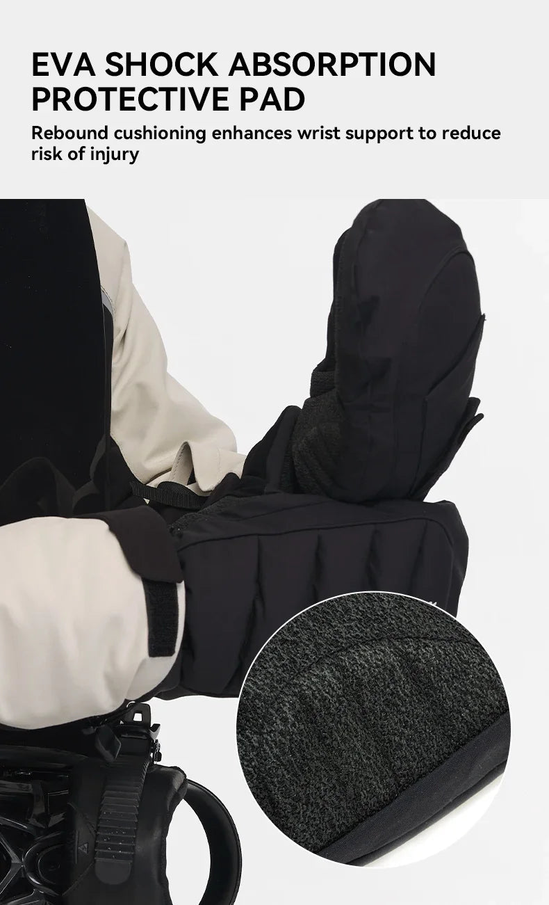 VECTOR Half-Detachable Inner Five-Finger Ski Gloves