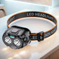 Powerful LED Headlamp 250LM - IPX4 Waterproof, Rechargeable, Outdoor Flashlight
