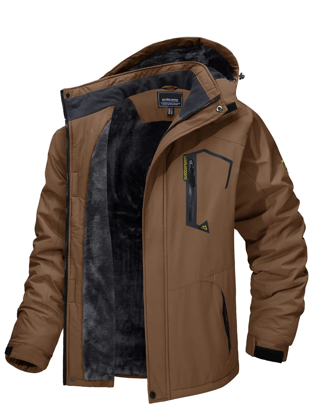 TACVASEN Fleece Lining Mountain Jackets Mens Hiking Jackets