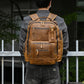 Newsbirds Men's Retro Leather Backpack – Luxury Travel & School Bag