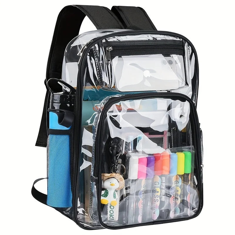 Clear Heavy-Duty PVC Transparent Backpack