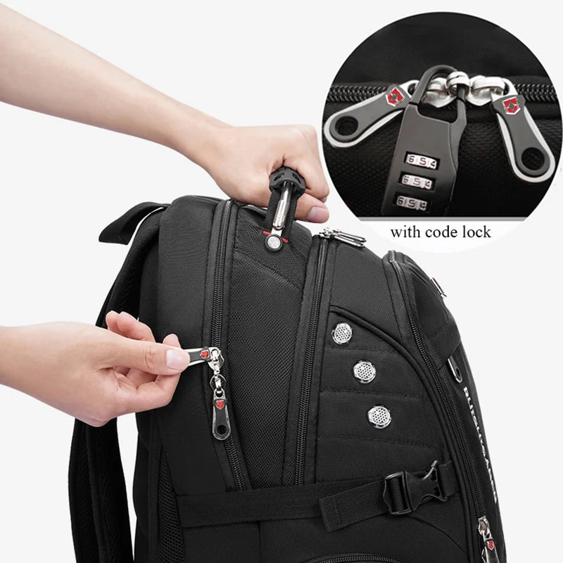2024 Waterproof Laptop Backpack – 17/20 Inch Airplane Travel & School Bag