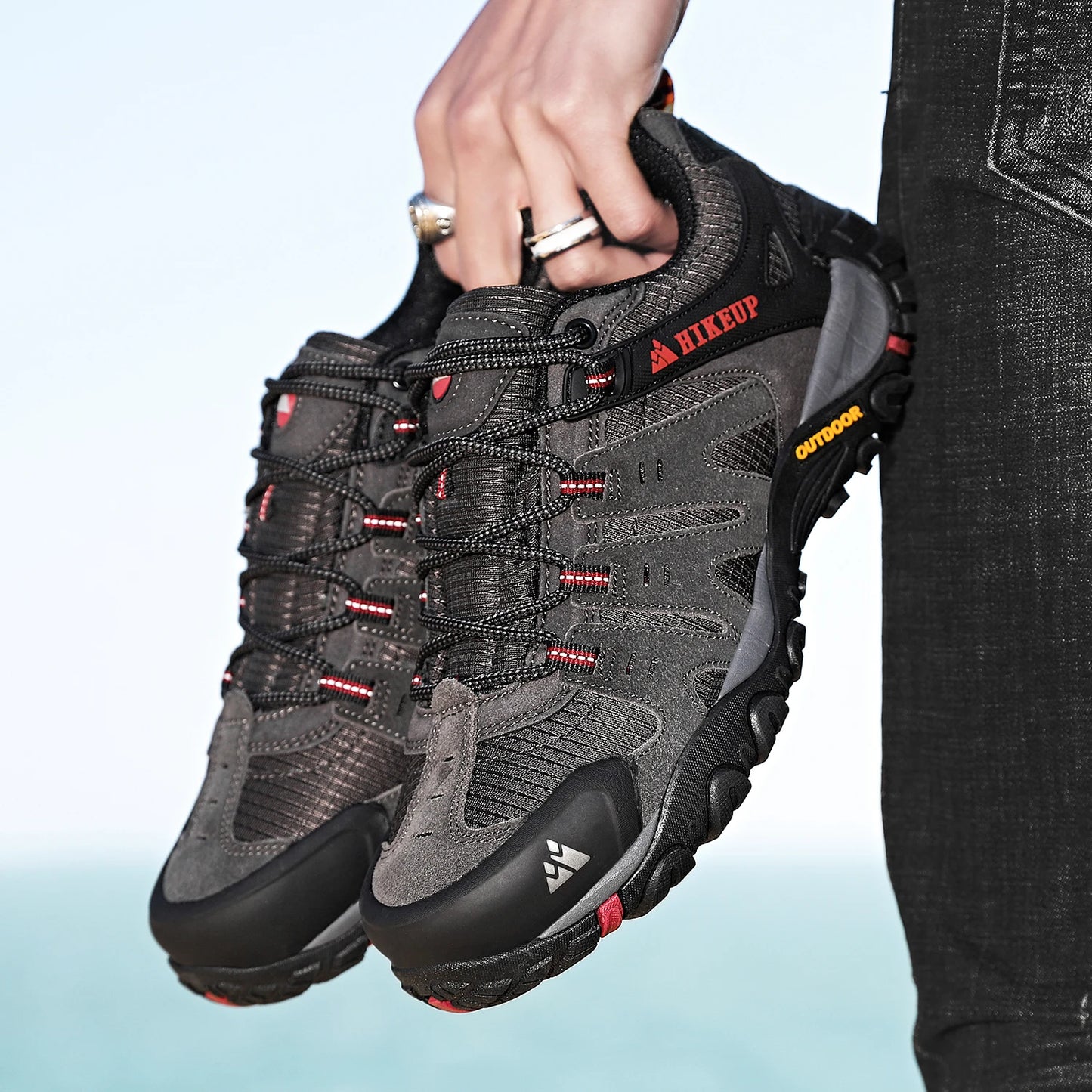 HIKEUP Men's Outdoor Trekking Hiking Shoes