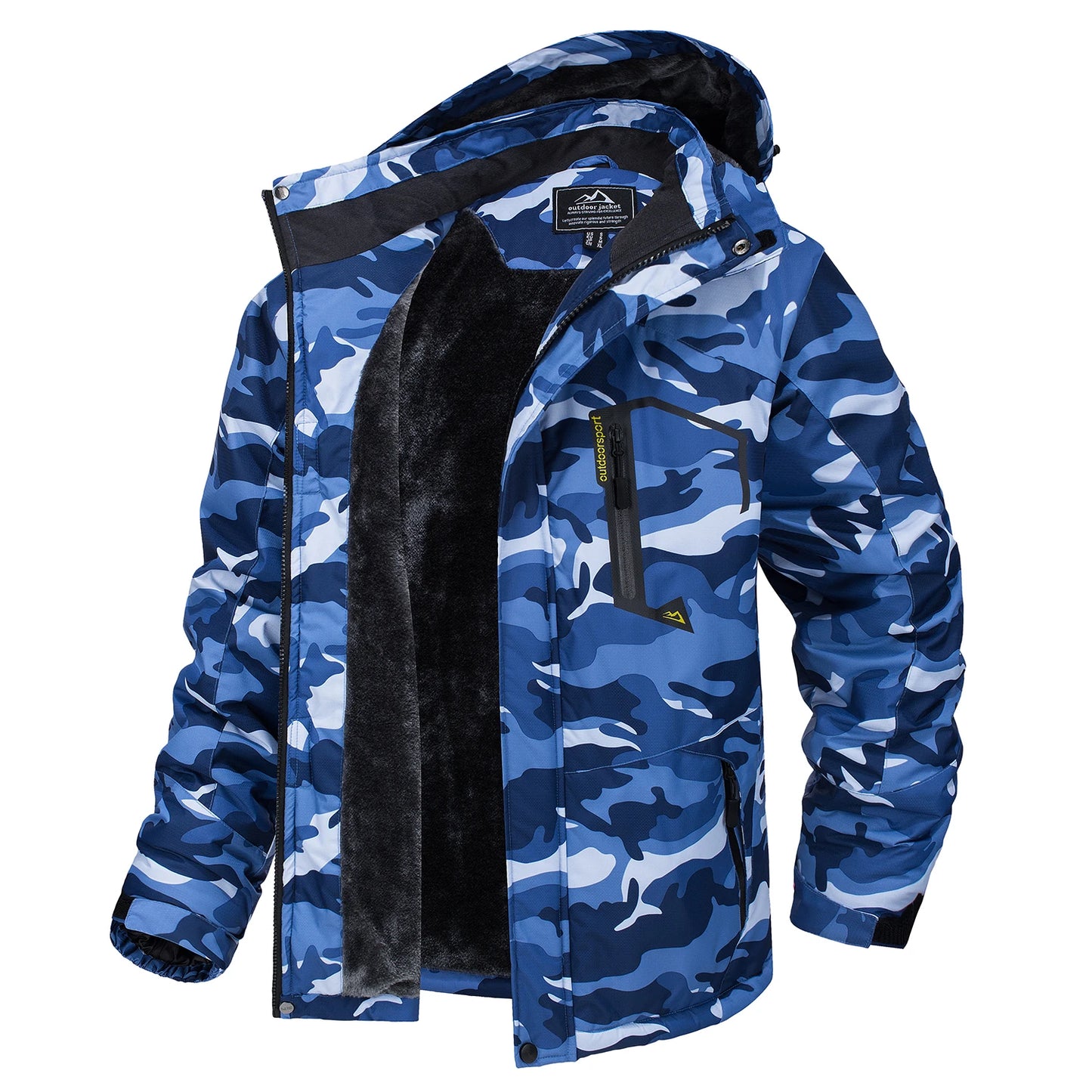 TACVASEN Fleece Lining Mountain Jackets Mens Hiking Jackets