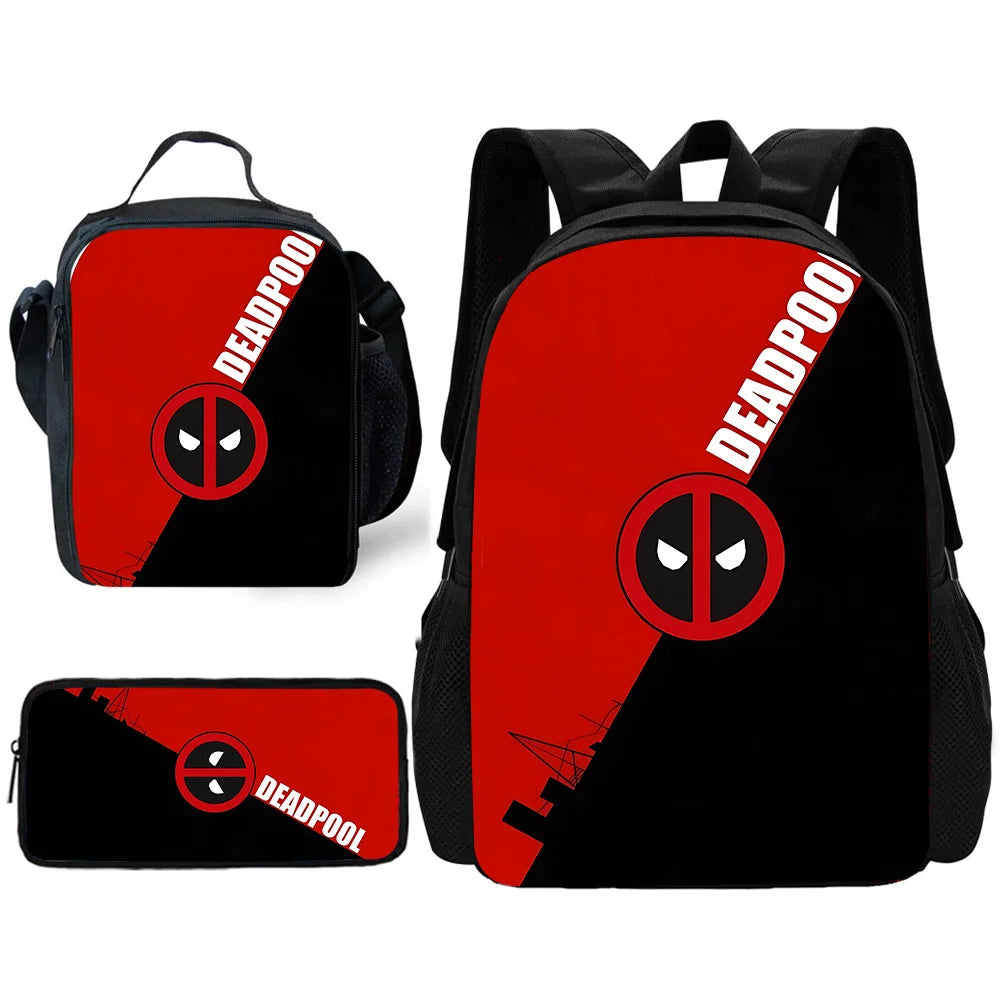Superhero Kids' School Backpack Set (3PCS)