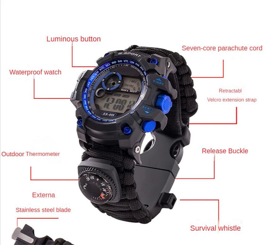 Outdoor Survival Watch Kit