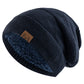 Unisex Slouchy Winter Hats Add Fur Beanie Cap