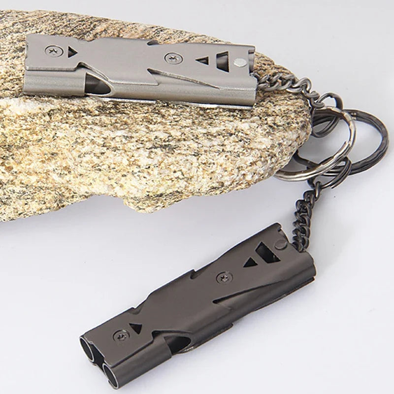 180dB Aluminum Alloy Emergency Whistle - Survival Tool