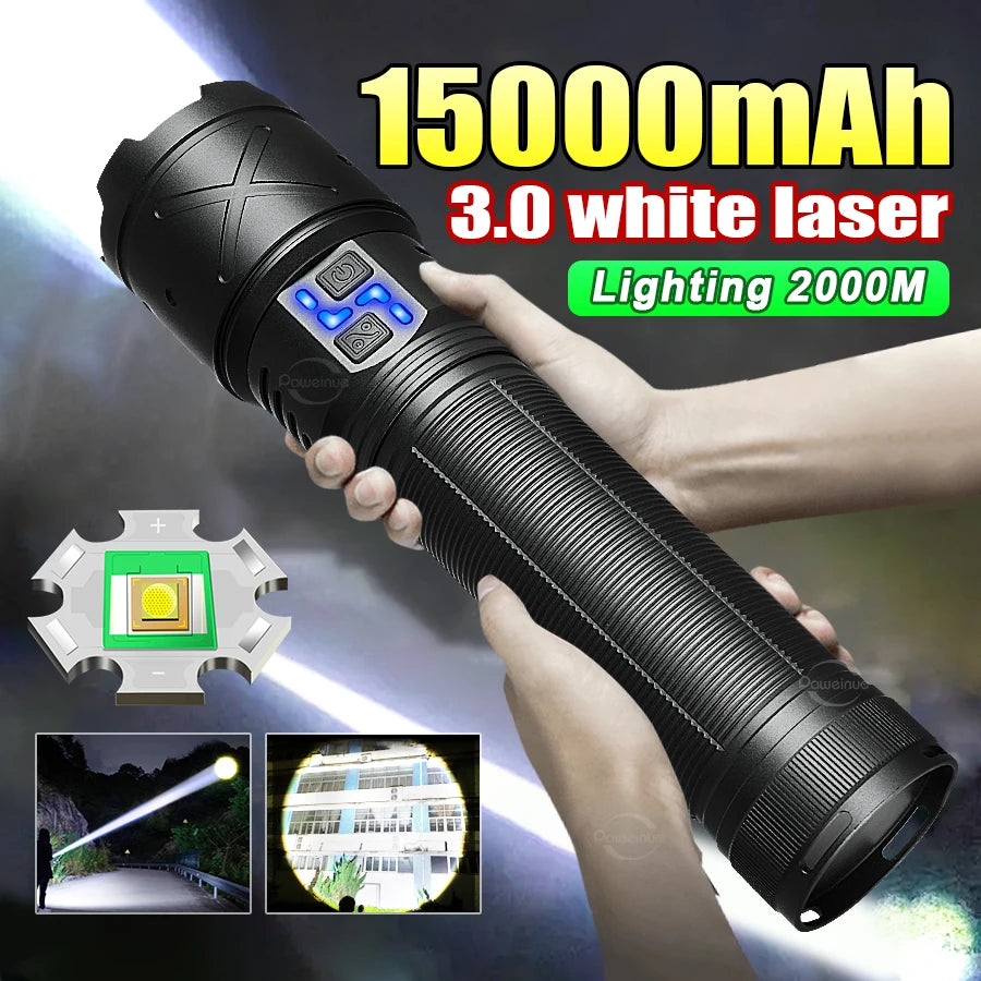 10000mAh High Power LED Flashlight