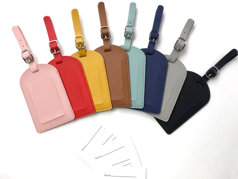 Custom Initials Luggage Tag – PU Travel Accessory