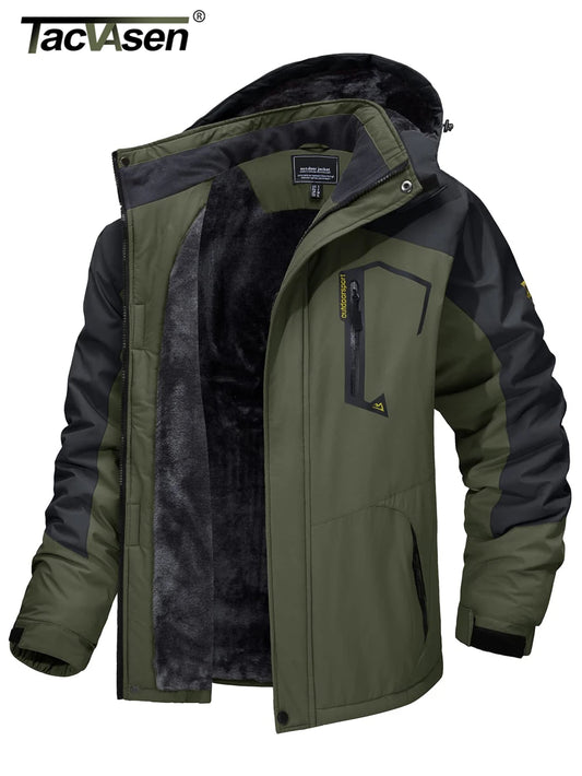 TACVASEN Fleece Lining Mountain Jackets Mens Hiking Jackets