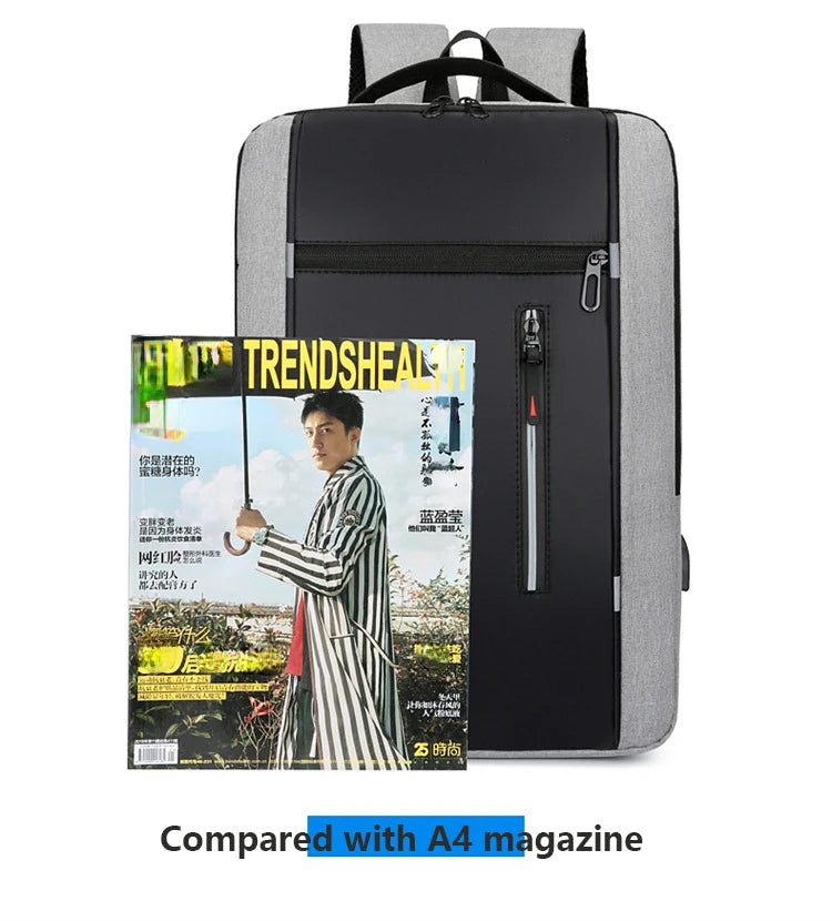 Waterproof Business Laptop Backpack with USB Charging Port