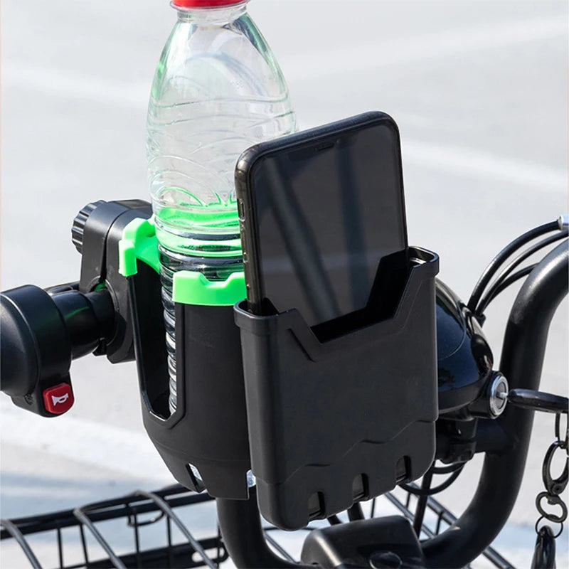 Multifunctional 2-in-1 Water Cup Holder & Mobile Phone Holder – Bicycle & Stroller Accessory