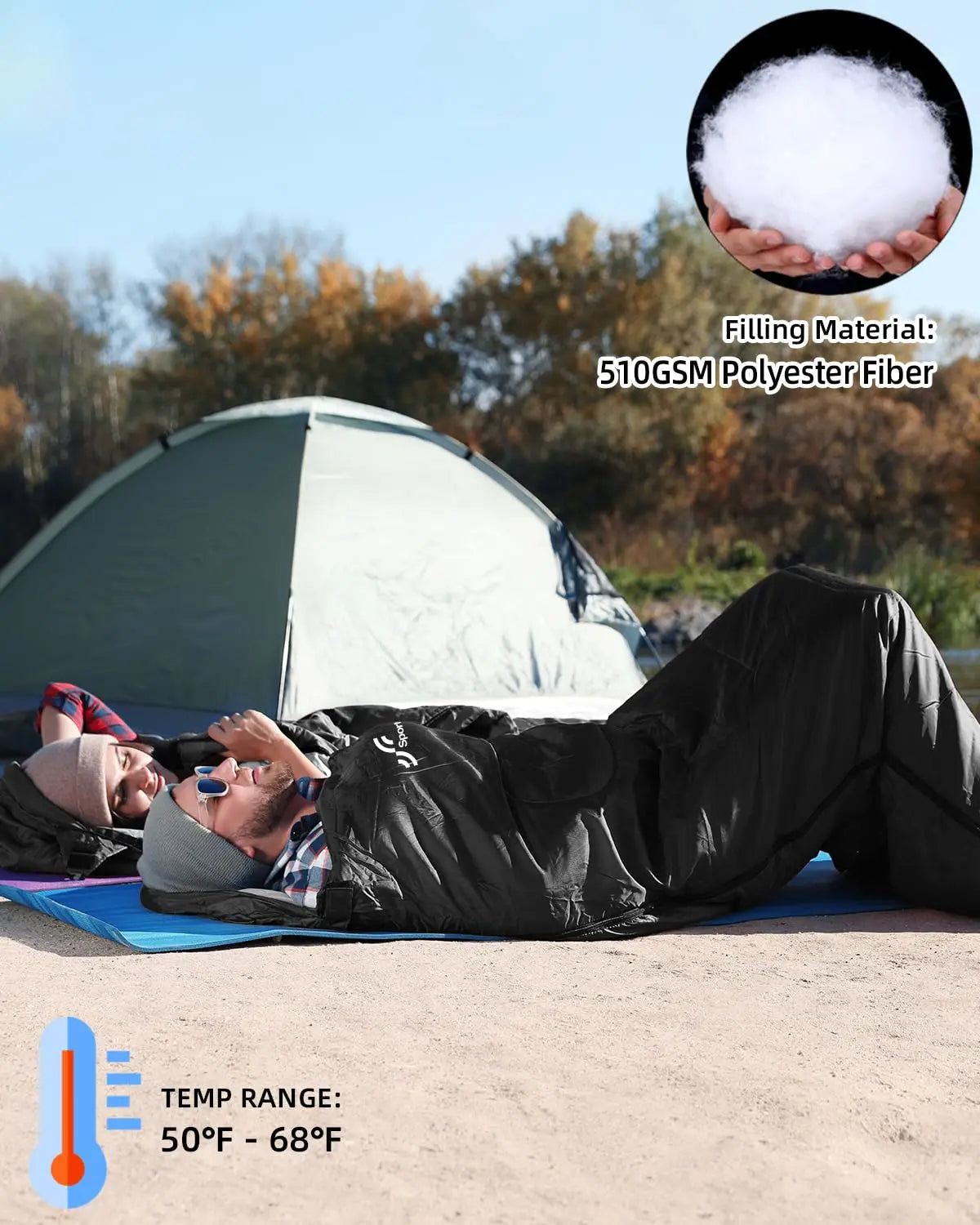 Sportneer 3-4 Season Lightweight Waterproof Sleeping Bag