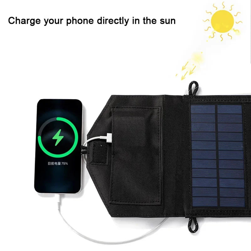 6-Fold 800W Foldable Solar Panel – Portable Solar Charger with USB & DC Output