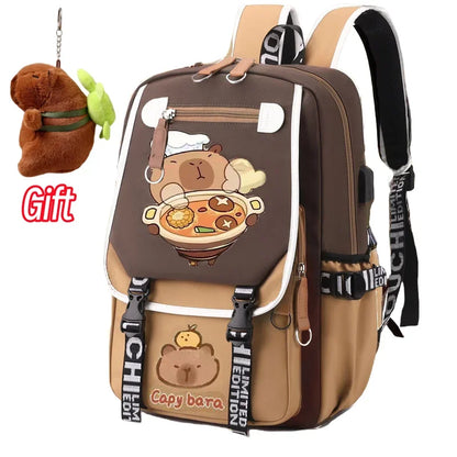 Stylish Kawaii Capybara Computer Backpack