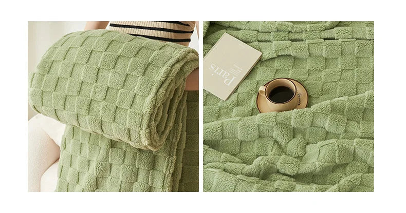 Waffle Plush Multifunctional Blanket