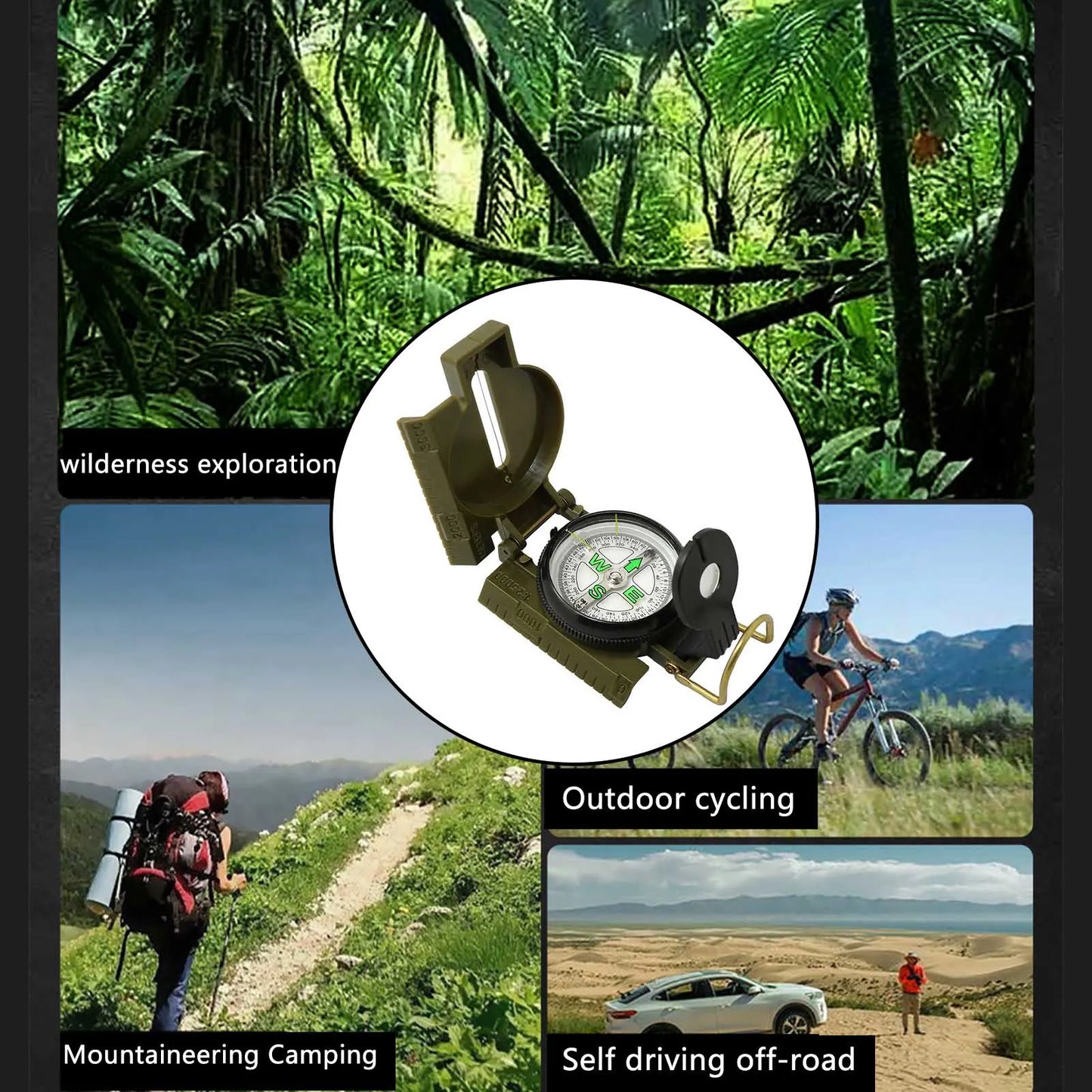 Portable Multifunction Lensatic Compass