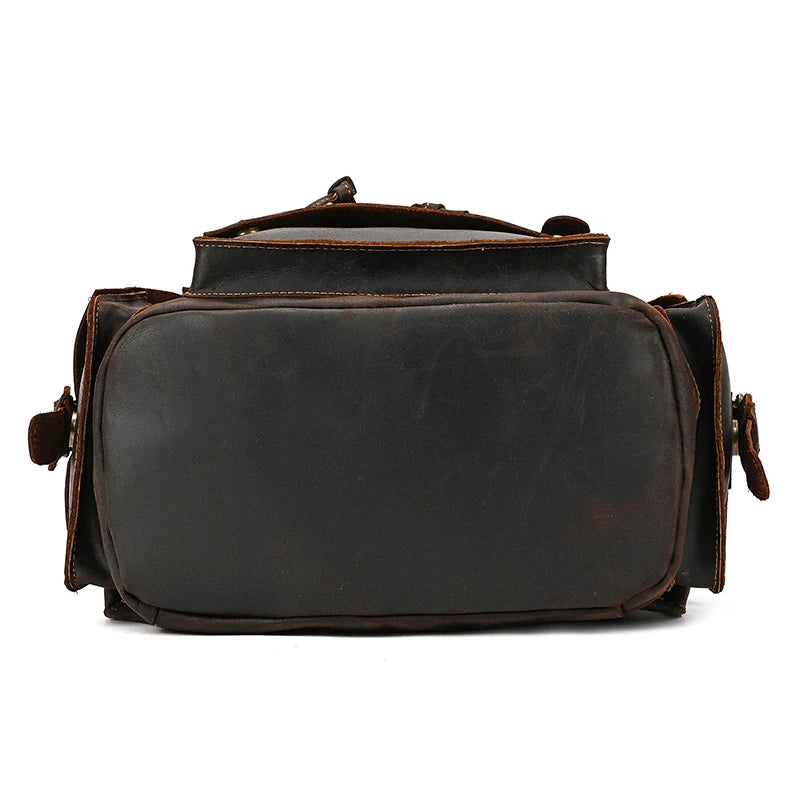 Newsbirds Men's Retro Leather Backpack – Luxury Travel & School Bag
