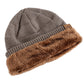 Unisex Slouchy Winter Hats Add Fur Beanie Cap