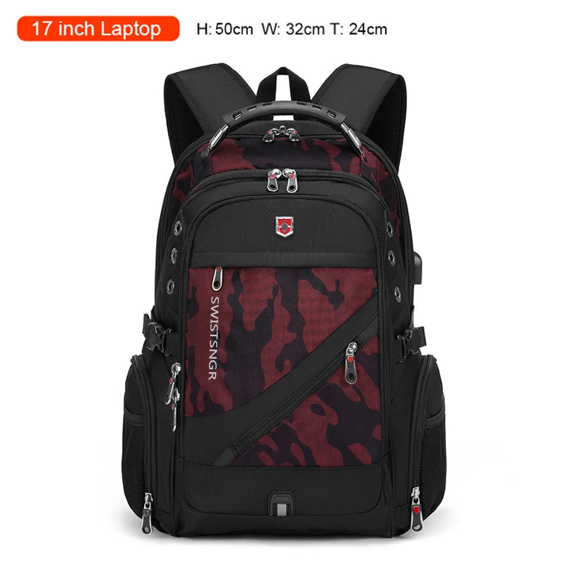 2024 Waterproof Laptop Backpack – 17/20 Inch Airplane Travel & School Bag