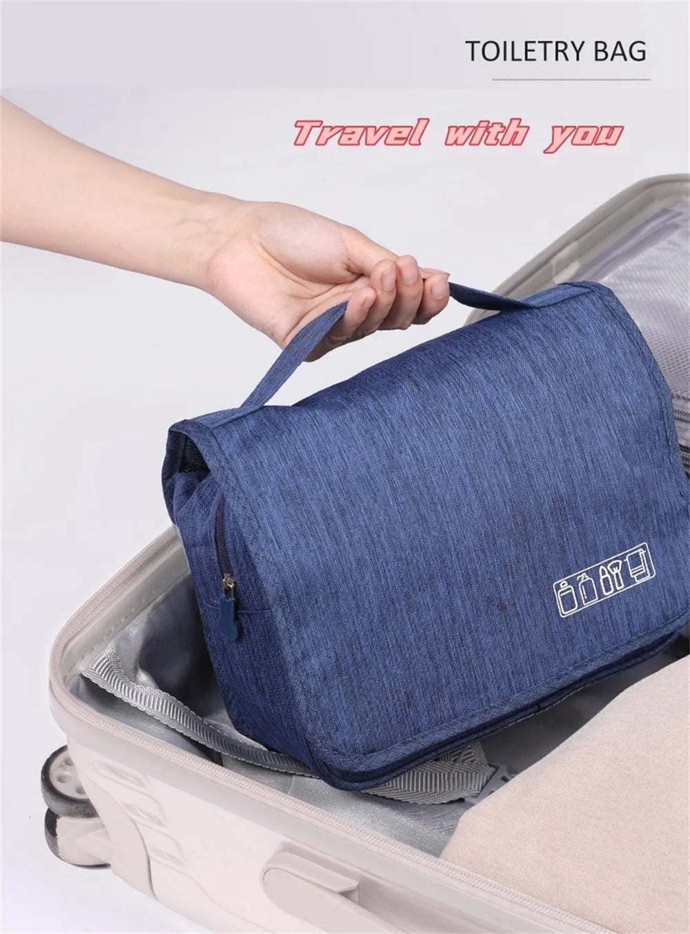 Hanging Travel Toiletry Bag - Waterproof & Large Capacity