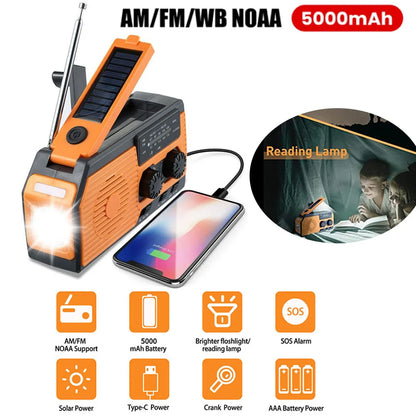 Portable Emergency Solar Power Radio