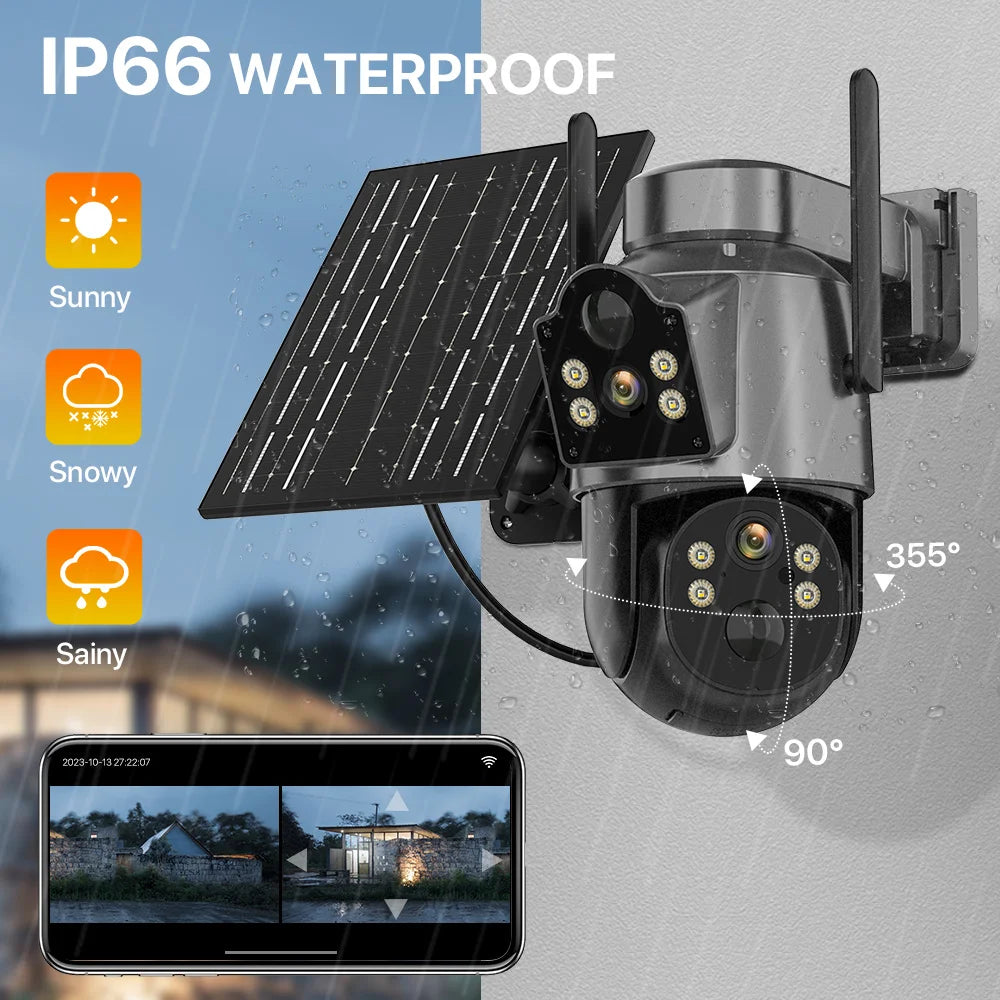 4K HD Solar WiFi Camera Outdoor