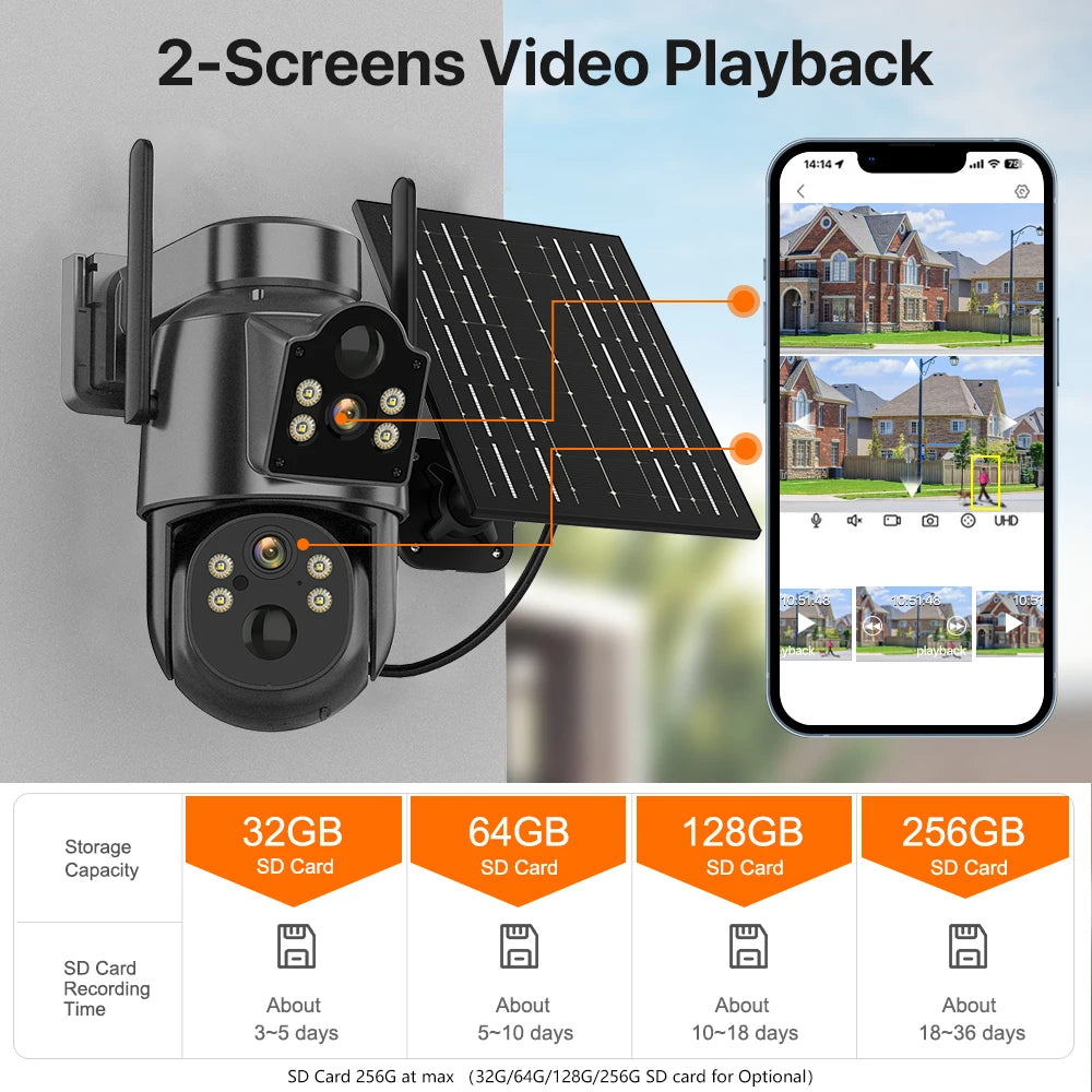 4K HD Solar WiFi Camera Outdoor