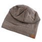 Unisex Slouchy Winter Hats Add Fur Beanie Cap