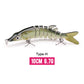 VTAVTA Sinking Jointed Crankbait 8-Segment Swimbait