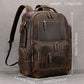 Newsbirds Men's Retro Leather Backpack – Luxury Travel & School Bag