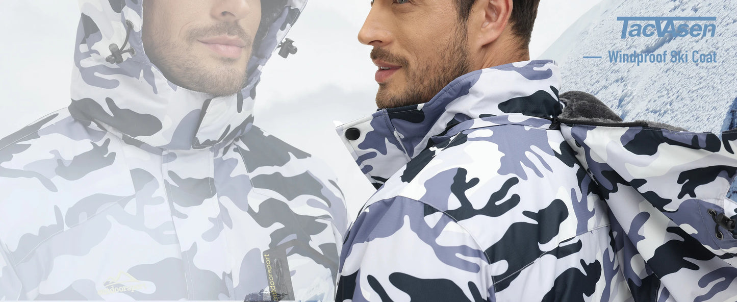 TACVASEN Fleece Lining Mountain Jackets Mens Hiking Jackets