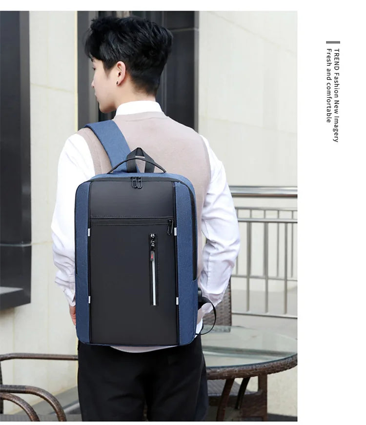 Waterproof Business Laptop Backpack with USB Charging Port