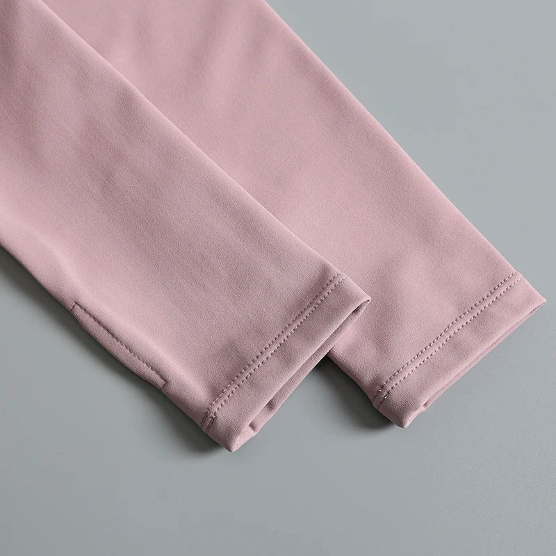 Yoga Wear Ladies Coat Round High Elastic Loose Exercise Yoga Long Sleeve