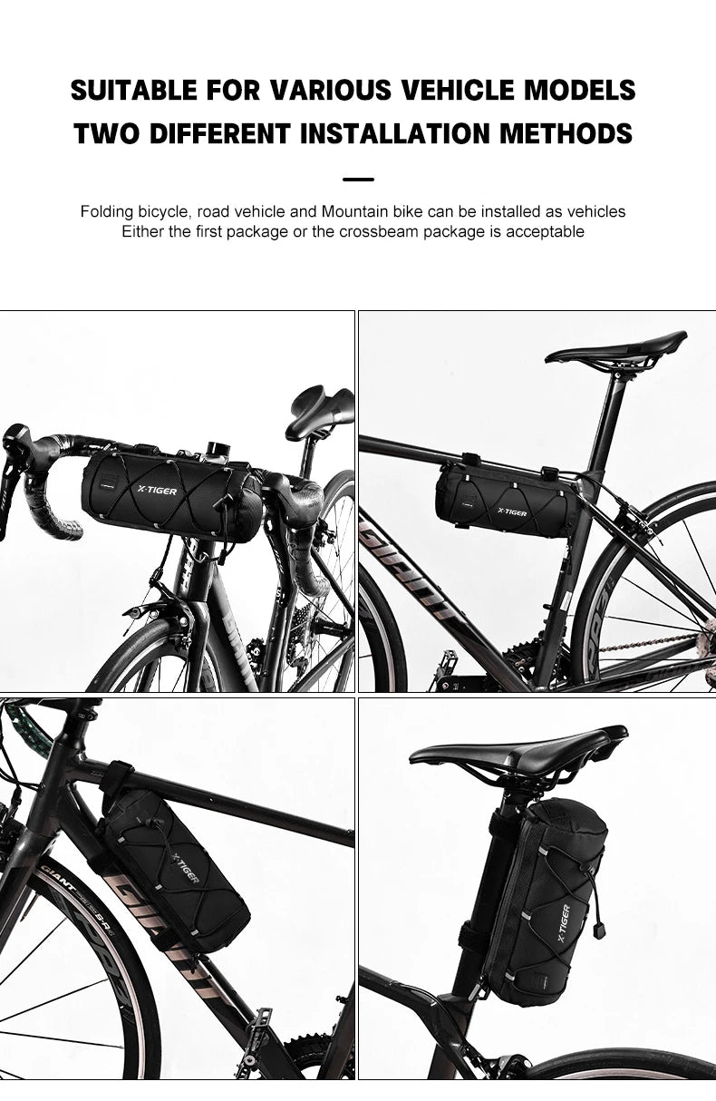 X-TIGER Bike Bag – Portable Handlebar & Frame Tube Bag with Large Capacity
