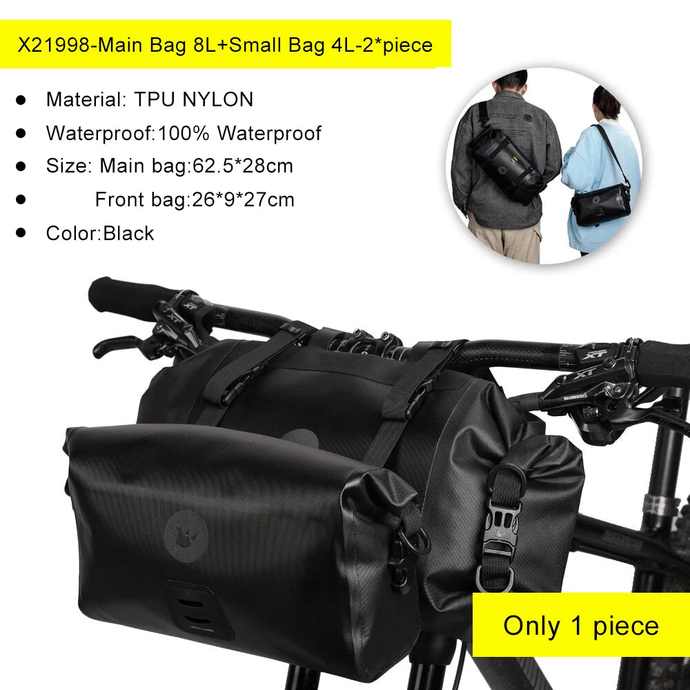 Rhinowalk Bike Bag Set – Waterproof Handlebar, Pannier & Saddle Bags for MTB & Road Bikes