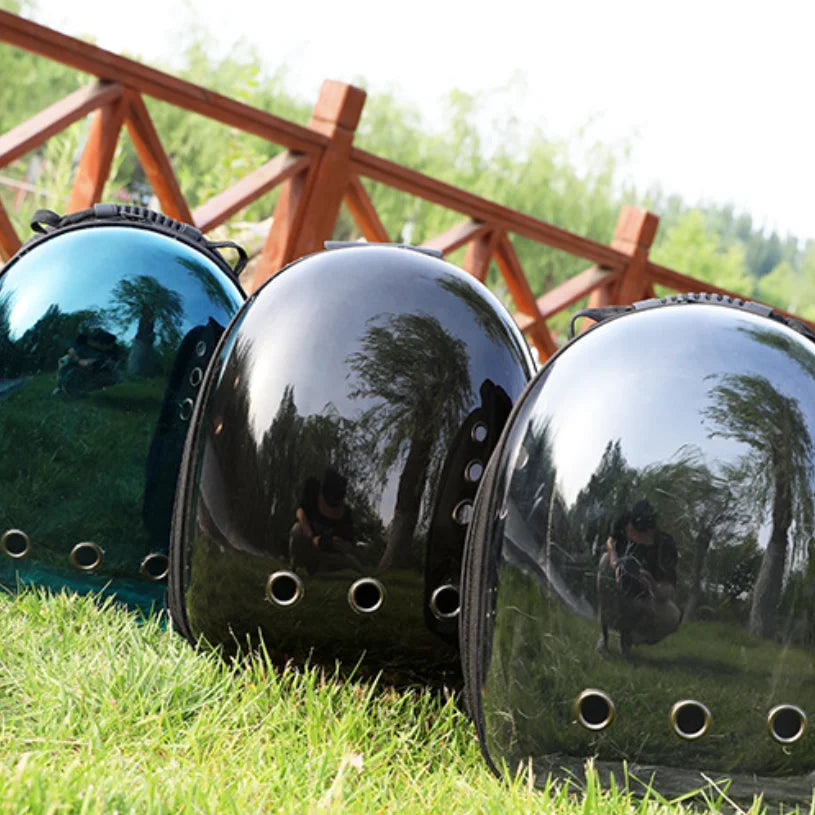 Transparent Space Capsule Pet Backpack – Portable & Breathable Cat Carrier