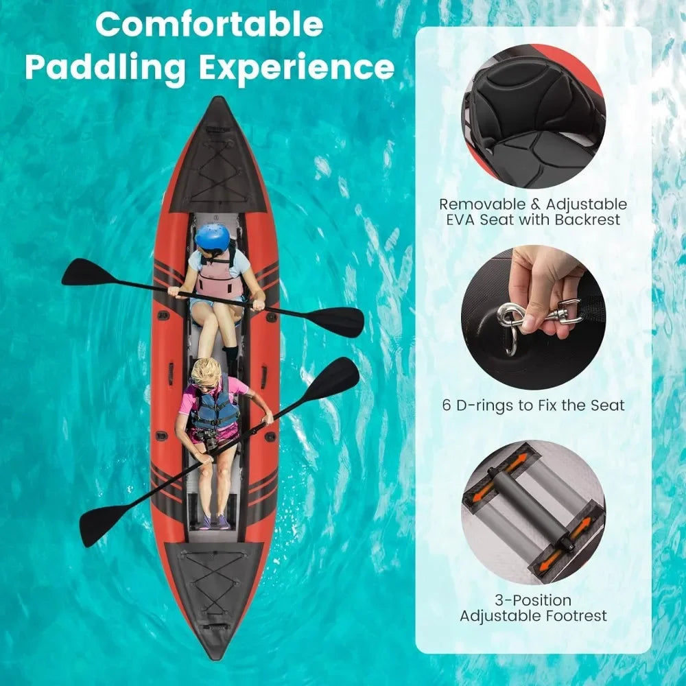12.5Ft 507lbs Tandem Inflatable Kayak