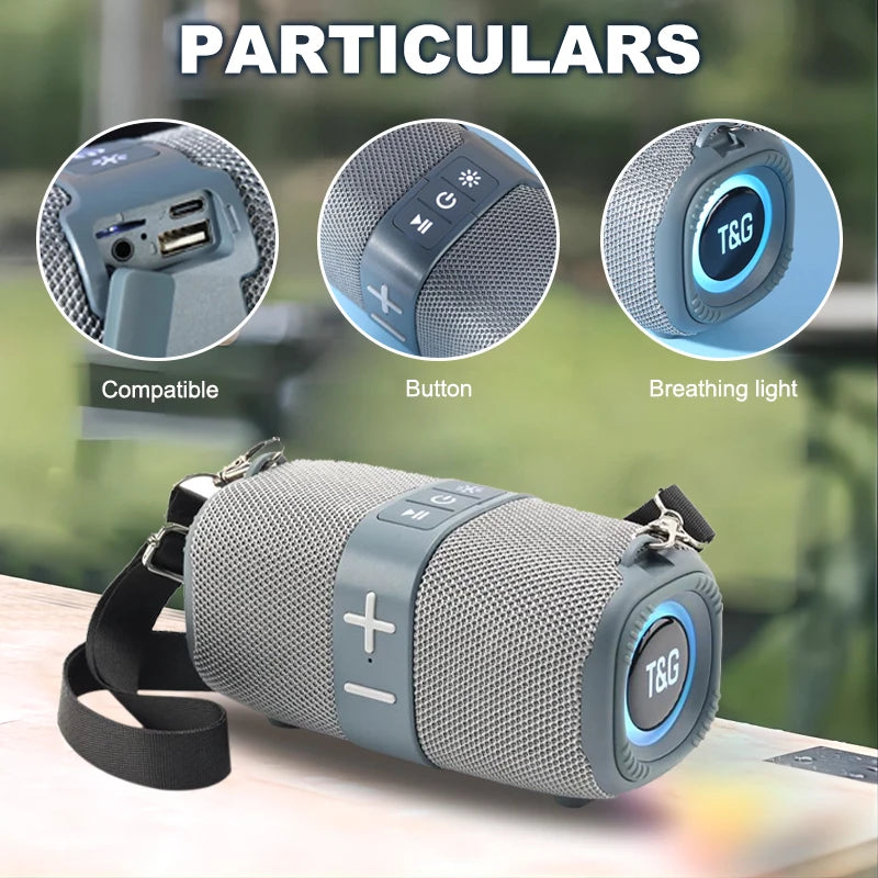 TG667 LED Bluetooth Speaker - Portable & Stylish