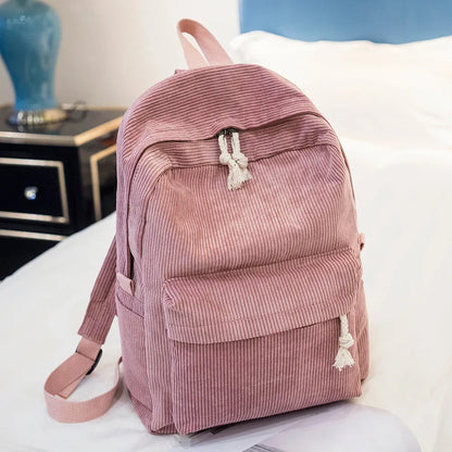 Personalized Embroidered Corduroy Kids' Backpack