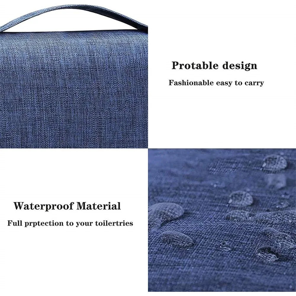 Hanging Travel Toiletry Bag - Waterproof & Large Capacity