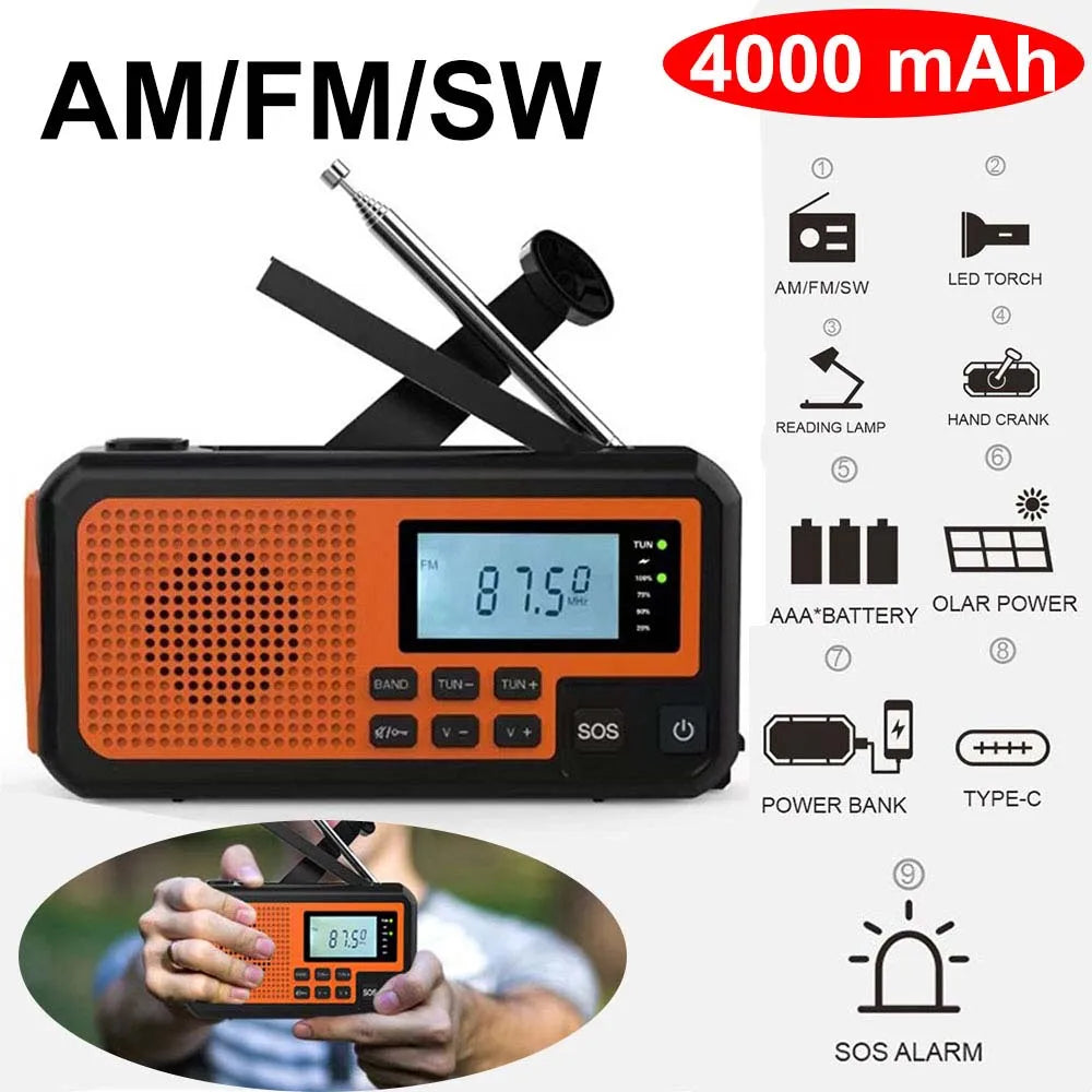 Portable Emergency Solar Power Radio