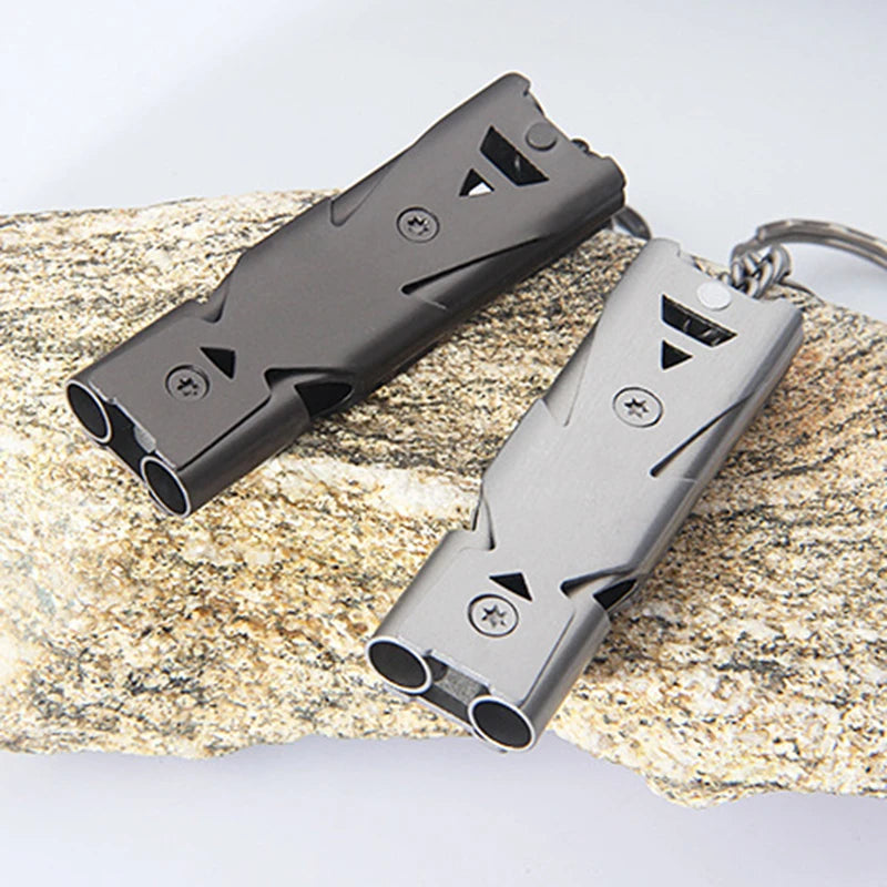 180dB Aluminum Alloy Emergency Whistle - Survival Tool